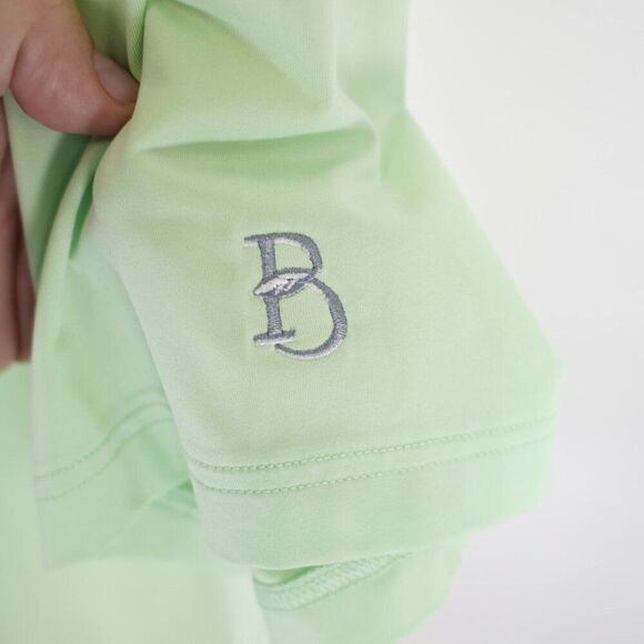 FJ Large Footjoy Lime Green‎ Gray Color Block Polo Shirt Short Sleeve - Picture 3 of 10